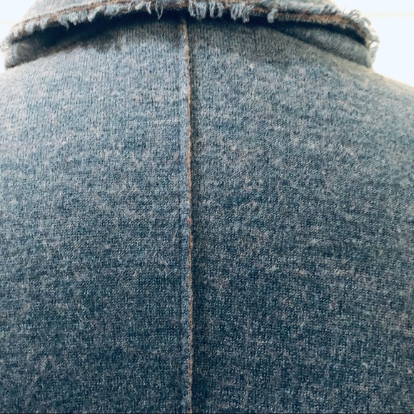 Eileen Fisher Boiled Wool Pockets Teal Color Jacket Coat Size Large - Picture 8 of 14